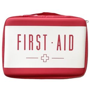 BAND-AID Brand Exclusive Build Your Own First Aid Emergency Kit Red Bag, O/S
